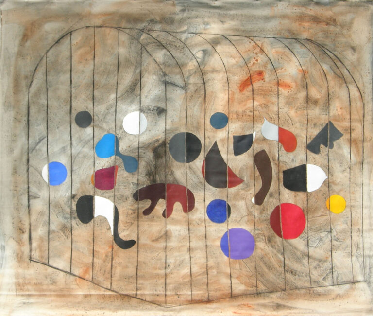 Згрушавање, акрил и уље на платну, 200x200 cm, 2015.