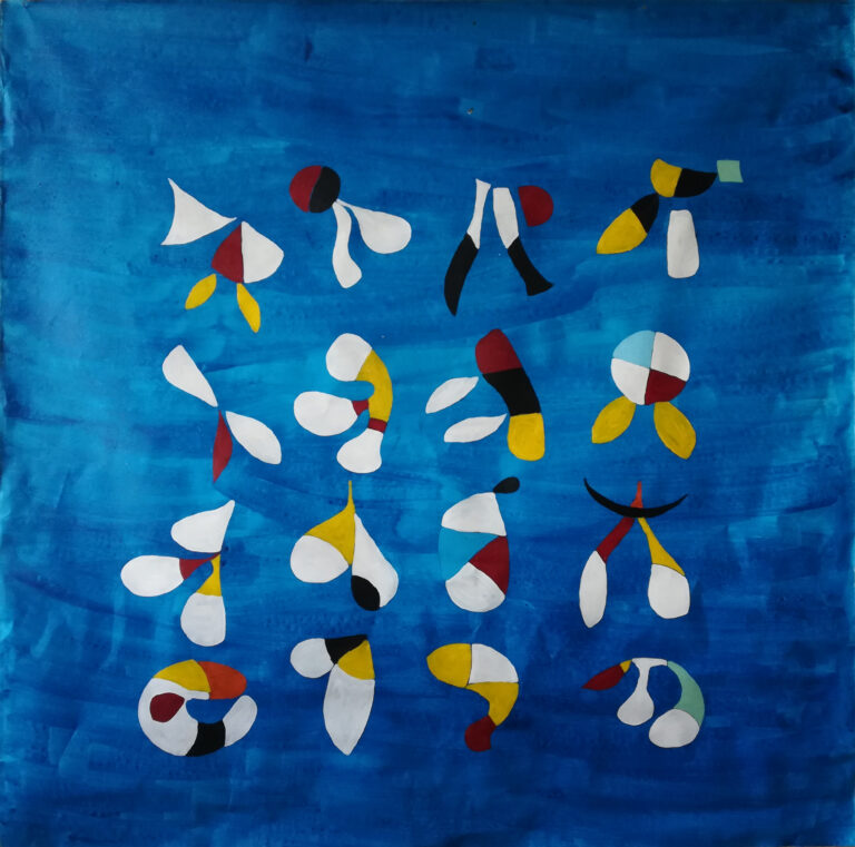 Игра харлекина, акрил и уље на платну, 200x200 cm, 2022.